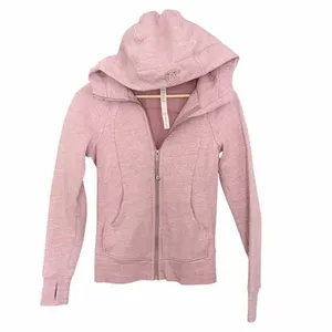 Lululemon Light Cotton Fleece Scuba Zip Hoodie Heathered Pink Size 2 thumbnail 2
