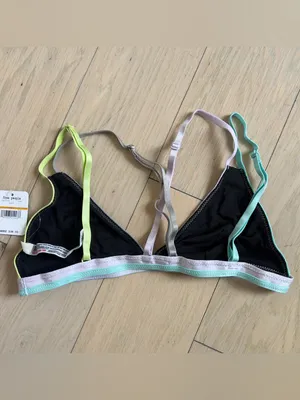 Free People Finn Strappy Back Bra Bralette in Black NWT thumbnail 4