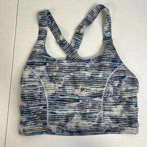 Lululemon 6‎ Sports Bra Pure Practice Blurry Belle Sea Mist Luxtreme Med Support thumbnail 5