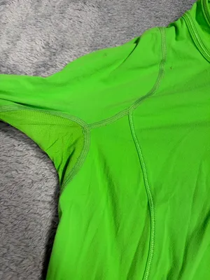Lululemon bright Green Long Sleeve Quarter-Zip Performance sweatshirt Top 6 thumbnail 4