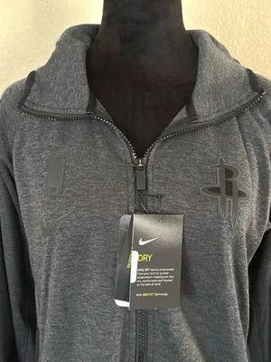 Nike Women's Dark Gray Full-Zip Hooded Jacket thumbnail 6