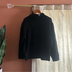 J.‎ Crew Wool Alpaca Cropped Puff Sleeve Turtleneck Sweater Black NWT Size 2X thumbnail 2