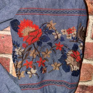 New In the Flow Design Ltd Sg Floral Embroidered Off the Shoulder Dress Size L thumbnail 4