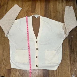 Madewell Short Kent Ex-Boyfriend Cardigan Sweater in Colorblock Large‎ casual thumbnail 8