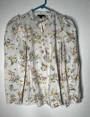 J Crew Puff-sleeve top in budding floral‎ Henley Medium thumbnail 1