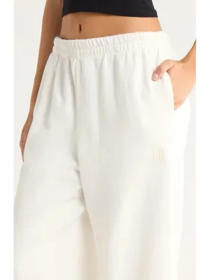 Free people movement oversized tofu white jogger sweatpants thumbnail 2