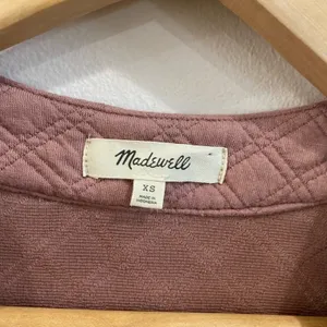 Madewell |‎ (Re) Sourced Quilted Crop Cardigan Sweatshirt In Pink Size XS thumbnail 5
