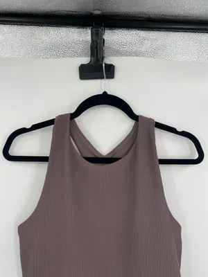 Beyond Yoga Refocus Ribbed Classic Tank Top High-Neck Racerback Woodland Medium thumbnail 5