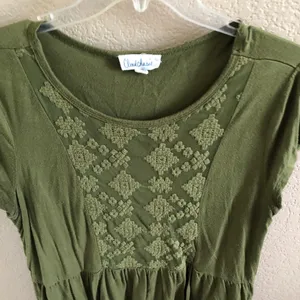 Green Knit Blouse Size L thumbnail 2