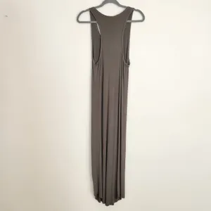 Splendid Olive Green Ribbed knit Sleeveless Fitted Maxi Dress Size Large thumbnail 3
