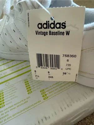 Adidas Vintage Baseline W White Leather Low Top Premium Classic Tennis Sneakers thumbnail 7