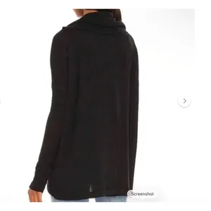 Free People We The Free Juicy Cowl Neck Top Black XS Long Sleeve Draped thumbnail 4