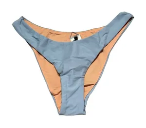 J. Crew Curved-Waist‎ Cheeky Bikini Bottom in Light Blue Sz S NEW thumbnail 1
