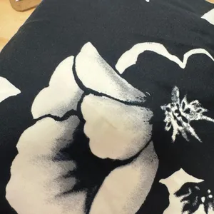White House Black Market Floral A-Line Skirt Black White Pleated Pockets Size 4 thumbnail 8