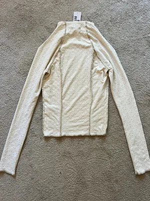 Urban Outfitters Cream Mock Neck Top thumbnail 4
