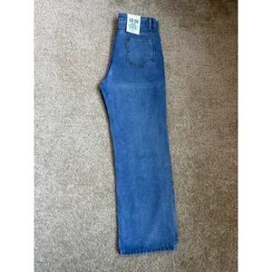 NWT‎ Women Straight Leg Jeans Blue Denim Pants Gold Pocket Detail fit Size S thumbnail 5