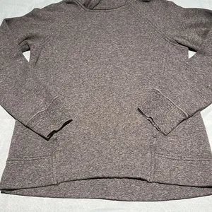 Lululemon Healthy Heart Coco‎ Pique Grey Hooded Pullover Size 6 D28 thumbnail 3