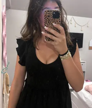 Boutique Black Ruffle Sleeve top thumbnail 1