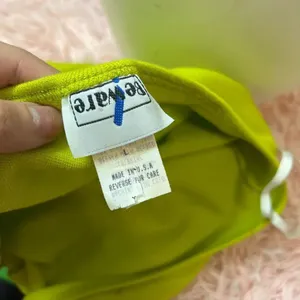 BeWare Lime Green Halter Top Womens Size Large L Vintage Y2K Made in USA Solid C thumbnail 3