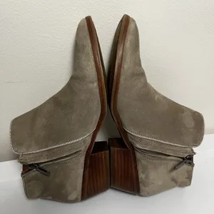 Sam‎ Edelman Womens Petty Putty Beige Suede Leather Zip Ankle Bootie sz 8.5 READ thumbnail 3