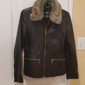 Mossimo Supply Co. BLACK Leather Jacket- Size S thumbnail 2