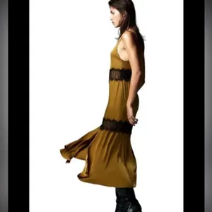 New Zara Asymmetrical Satin Dress thumbnail 3