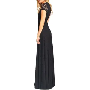 Show Me Your Mumu Eleanor‎ Lace Black Maxi Dress Size Small Short Sleeve NEW thumbnail 2