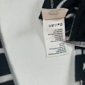 PAIGE Womens XS Merino Wool Blend Black White Striped Knit Sweater Long‎ Sleeve thumbnail 5