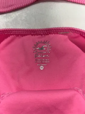 Hollister Pink Ribbed Swim Bikini Set thumbnail 4