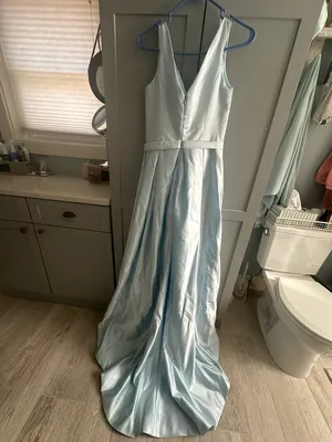 Blue Sayin Floor Length Formal Gown thumbnail 3