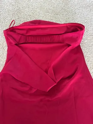Selfie Leslie Red silk mini dress thumbnail 4