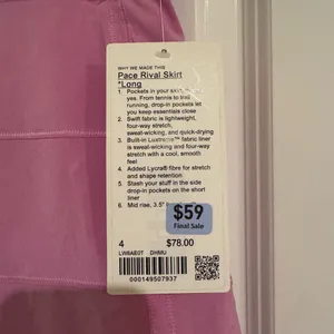 lululemon pace rival skirt long thumbnail 2
