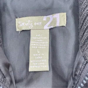 Vtg Y2K Twenty One Brown Puffer & Knit Vest Zip Up Chunky 2000s Size Large thumbnail 8