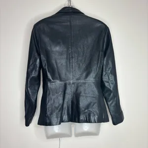 Pelle Studio Wilson’s Leather Jacket Coat Black Y2K Vitnage 90s size medium thumbnail 3