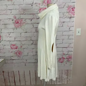 Calvin Klein white cowl neck elbow pad sweater dress thumbnail 7
