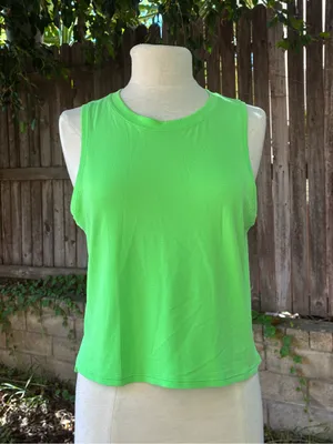 Lululemon Train to be tank top scream green light yoga Pilates gym activewear 10 thumbnail 4