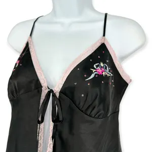 Victoria's Secret | Small | Open Tie Front Sexy Satin/Lace Embroidered Lingerie thumbnail 3