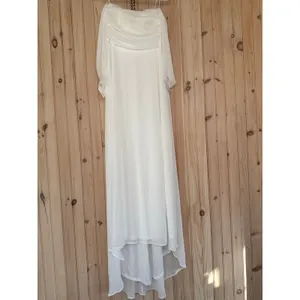 NWT Lulus Adorna White Off-the-Shoulder Maxi Dress Bridal Bride Wedding Size M thumbnail 2