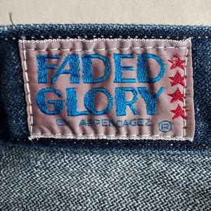Vintage 70s Faded Glory‎ USA Made Flare Jeans Sz 7 28 | High Rise Roller Denim thumbnail 5