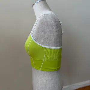 OFFLINE Aerie NWT Seamless Corset Sports Bra Lime Slush S Active Gym Yoga Pads thumbnail 4