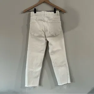 Zara Cream Women's Ankle Cropped Size 0 Jeans thumbnail 8