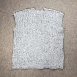 Universal Threads Womens Cable Knit V-Neck Sweater Vest Gray‎ Flecked Large NWT thumbnail 5