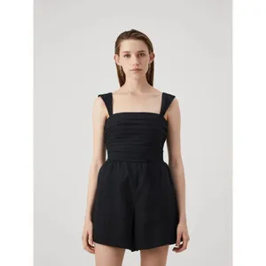 Abercrombie & Fitch Emerson Romper Black Pleated NEW Petite XS thumbnail 3