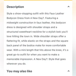 2/$30 A new day faux leather brown leather dress with bodice size small thumbnail 11