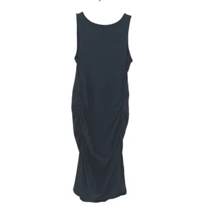 Isabel‎ Maternity Black Ruched Side Tank Midi Dress Small Sleeveless Stretch EUC thumbnail 4