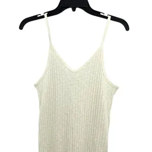 Roxy Ribbed Romper Cream Sleeveless V-Neck‎ Adjustable Straps Beach Casual Small thumbnail 2