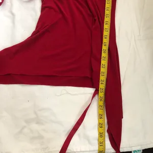 Y2K Romantic Whimsygoth Gothic Red asymmetrical handkerchief hem Fairy V-neck top shirt blouse tie back sleeveless thumbnail 7