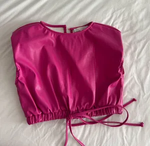 Pink Faux Leather Top thumbnail 2