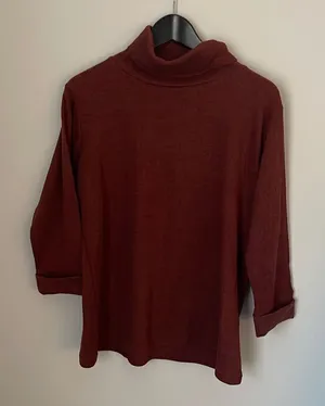 Lee Authentic Styling Cowl-neck Sweater. Size XL‎ Terracotta. NWT. thumbnail 1