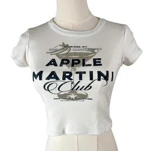 Altar'd State Apple Martini Baby Tee Shirt 100% Cotton Y2K Microtee thumbnail 3